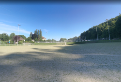 Vue depuis un des trois terrains du complexe sportif de la Fleur-de-Lys à 360 degrés.